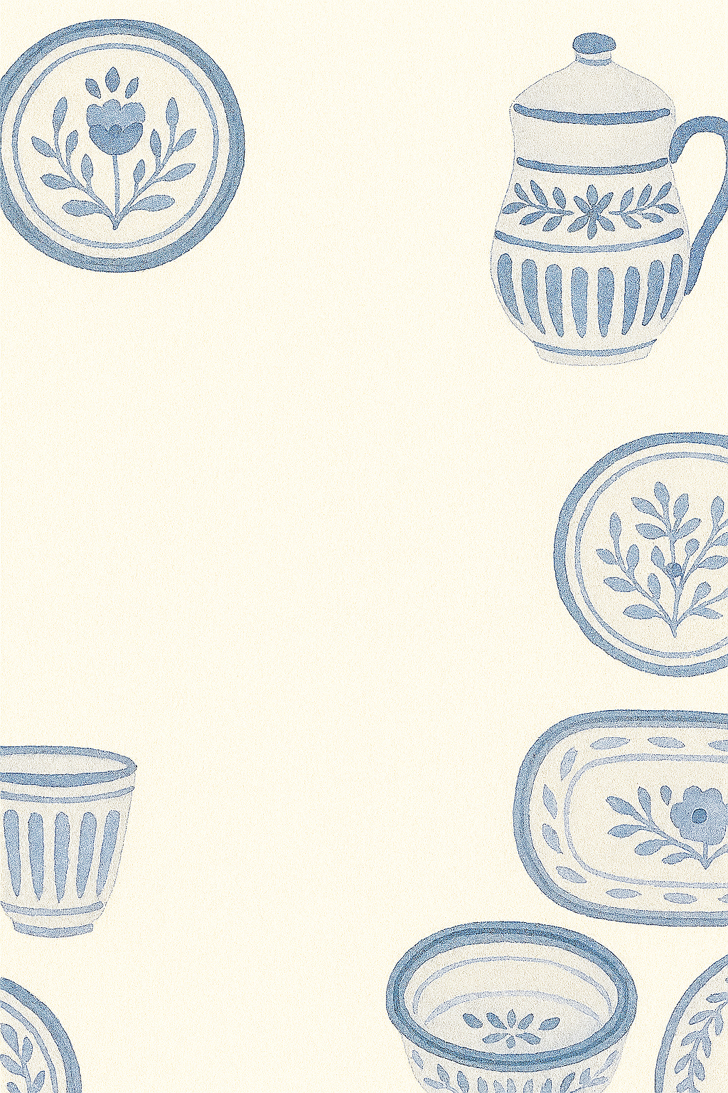 Pretty in Delft- Serena & lily Vibes- Notecard set (3 designs)