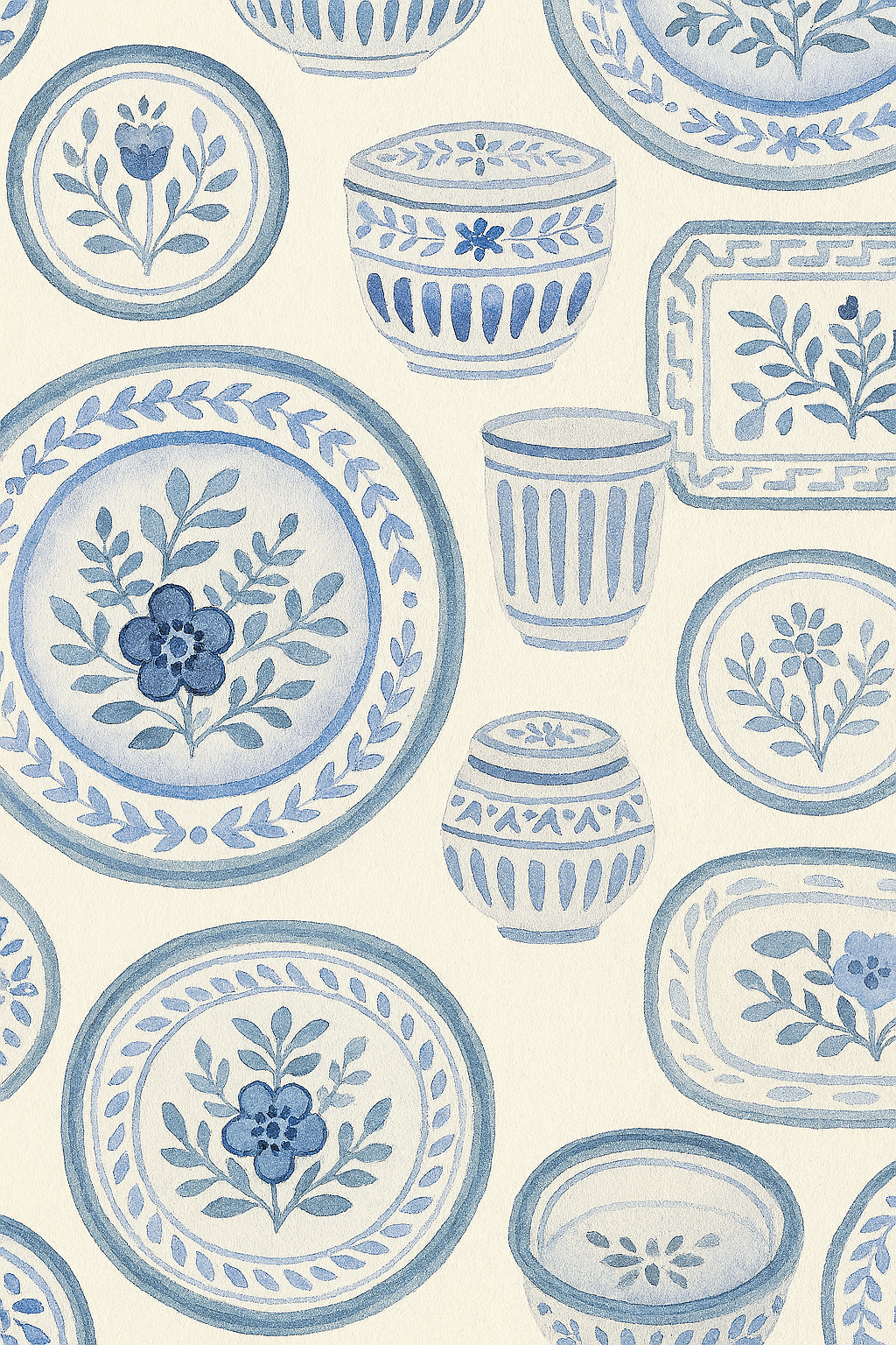 Pretty in Delft- Serena & lily Vibes- Notecard set (3 designs)