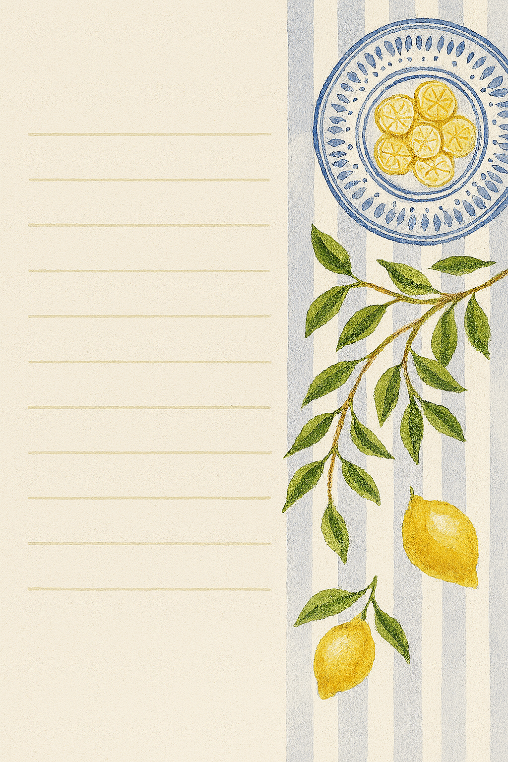 Lemon Picnic Notecards