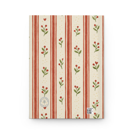 Floral Stripe Hardcover Journal