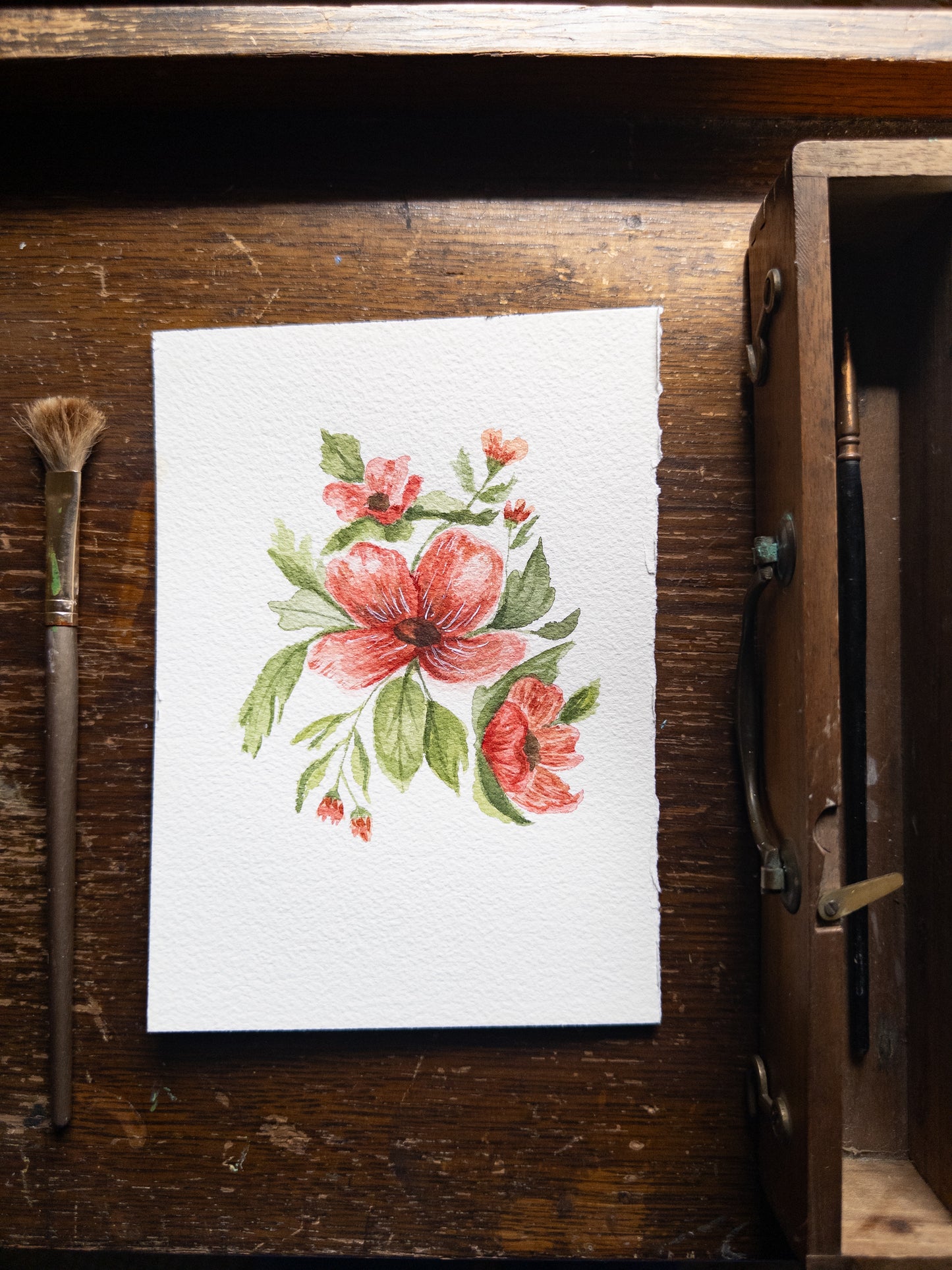 Wallflower Watercolor painting