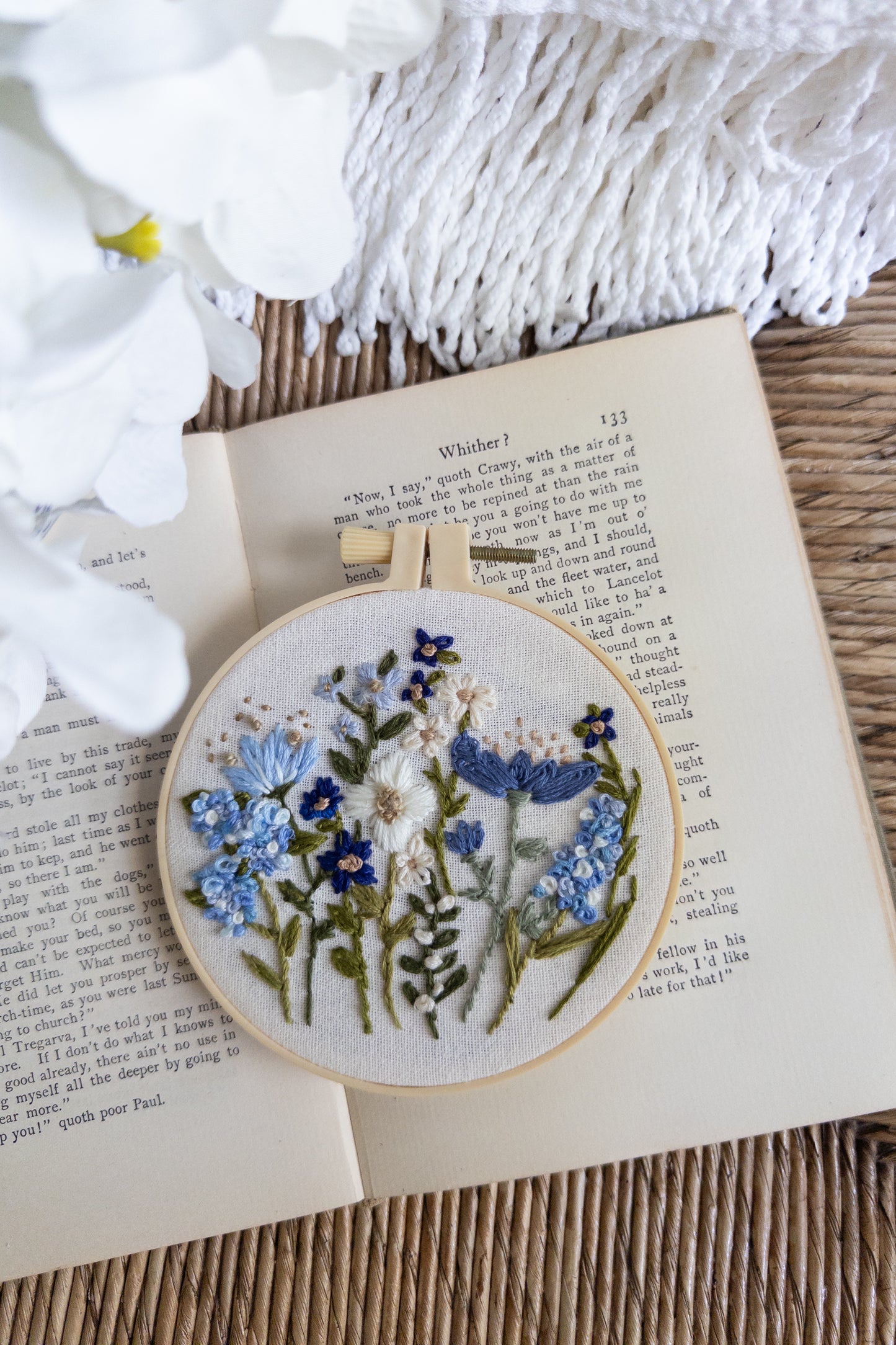 Bluebell Meadow Embroidery Hoop Art – 4 Inch Original