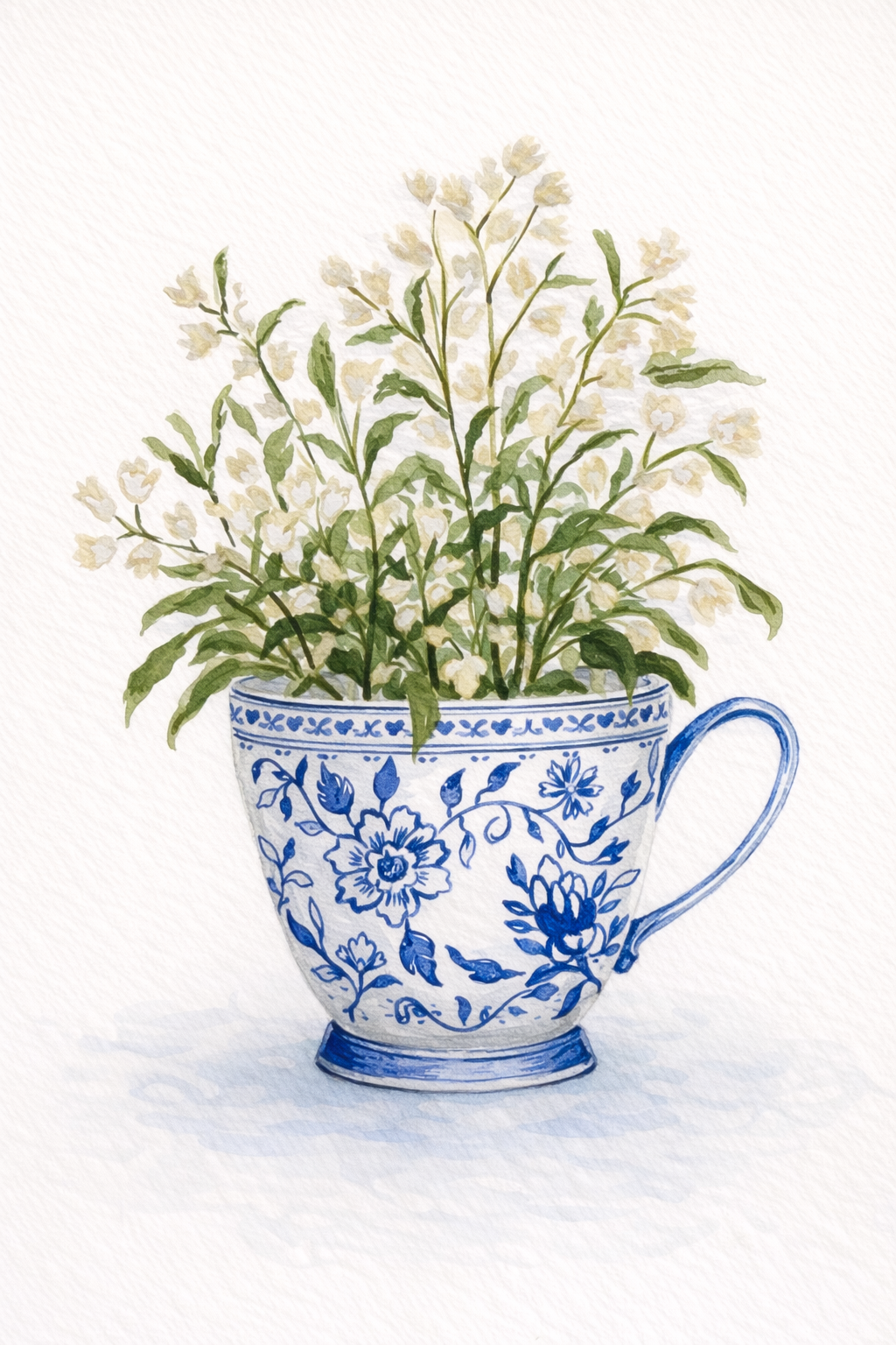 Jasmine in a Teacup Print