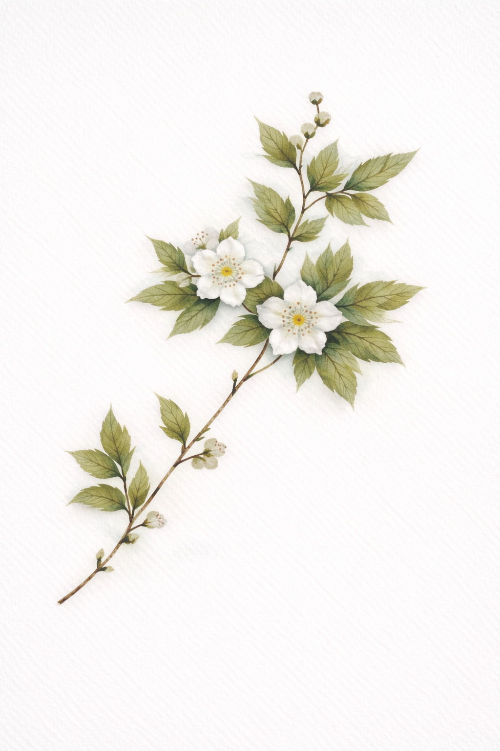 Certain: 5x7 Botanical Watercolor