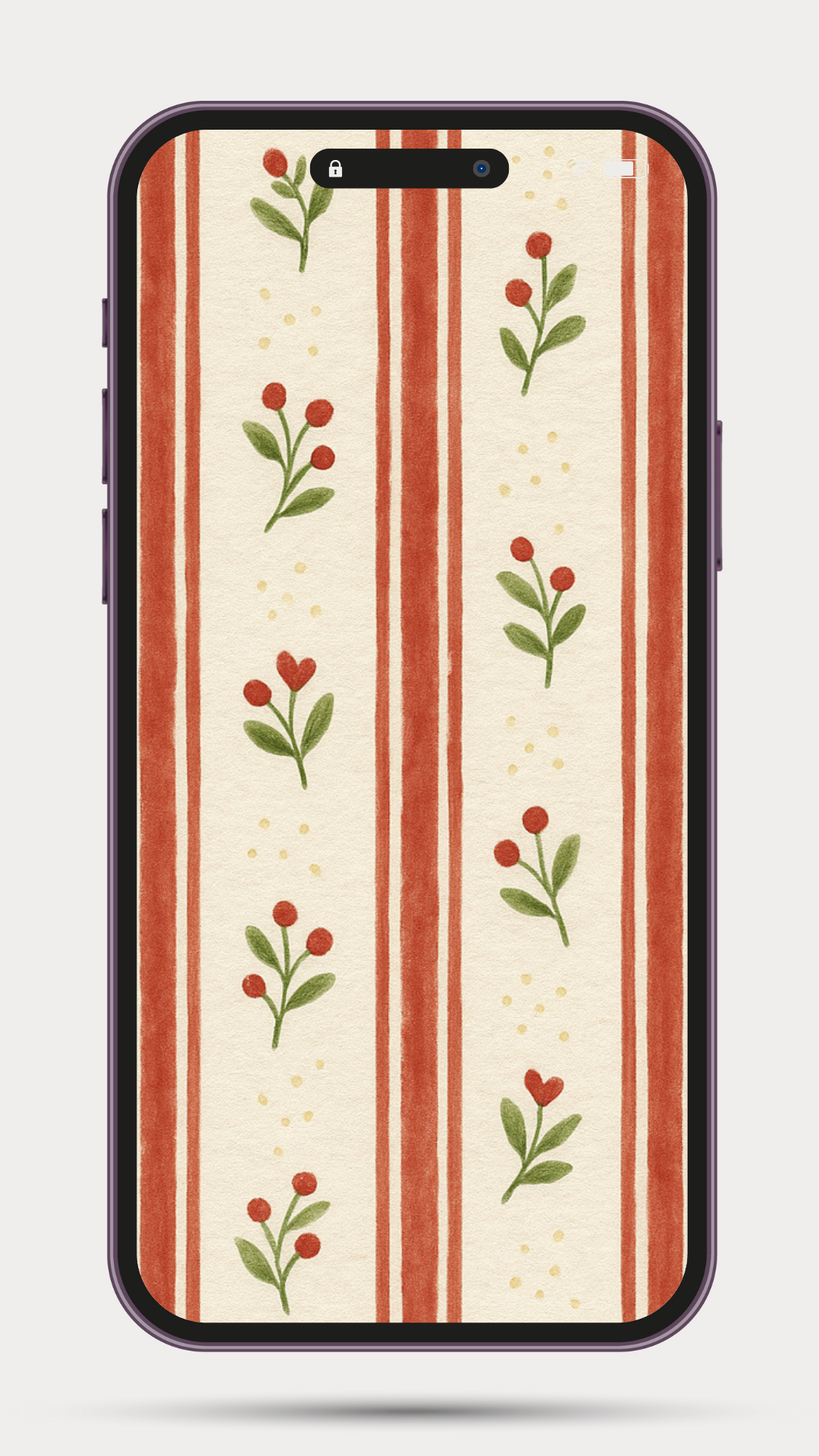 Red ticking stripe phone background