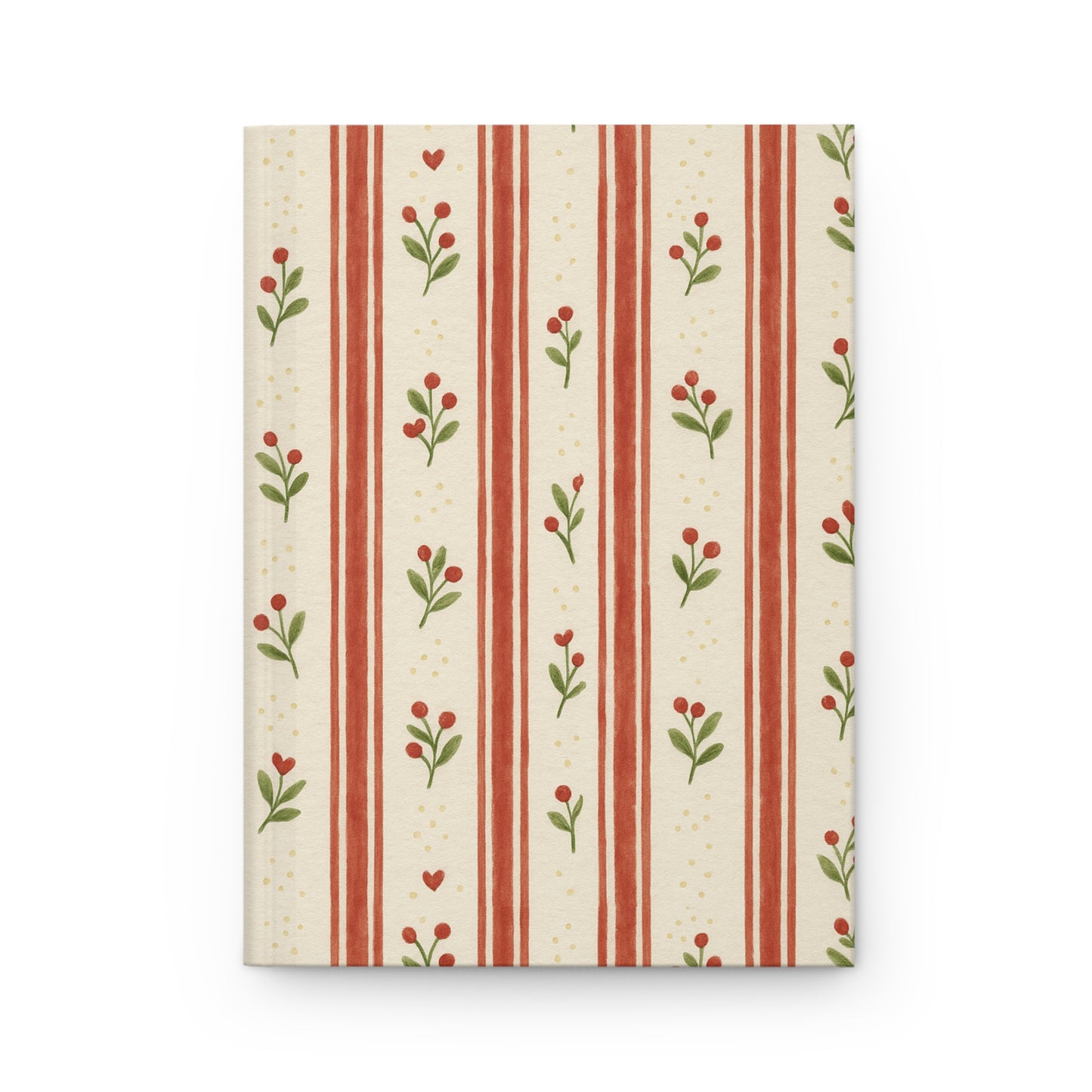 Floral Stripe Hardcover Journal
