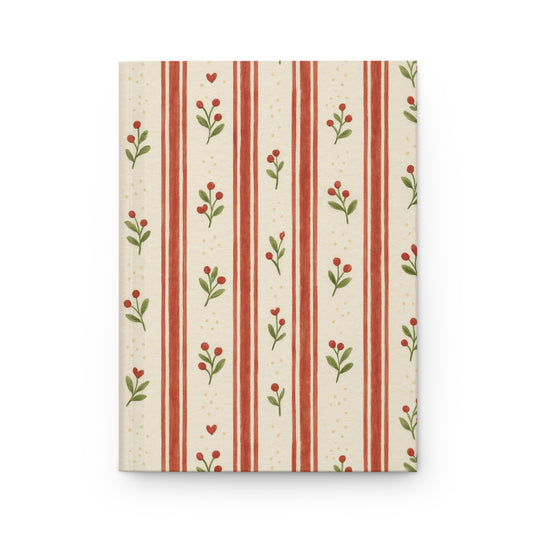 Floral Stripe Hardcover Journal