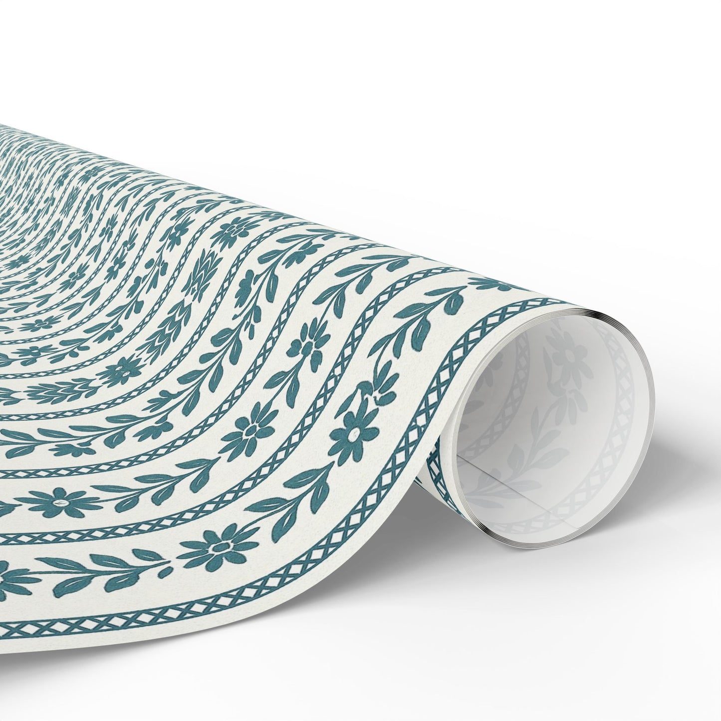 Festive Wrapping Paper Roll, Eco-Friendly Gift Wrap, Vintage Floral Design, Holiday, Birthday, Celebration, Sustainable Packaging