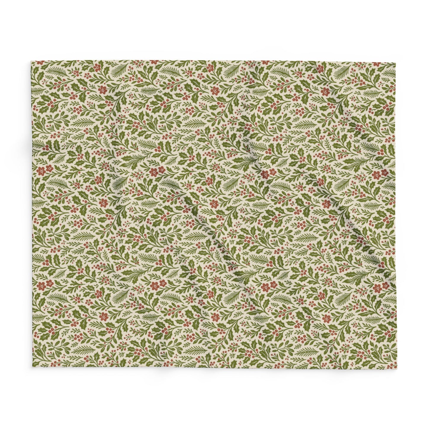 Cozy Arctic Fleece Blanket with Floral Pattern