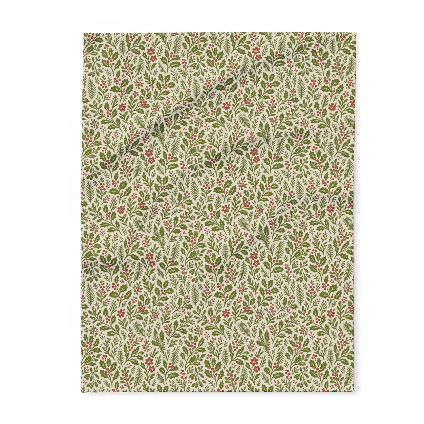 Cozy Arctic Fleece Blanket with Floral Pattern