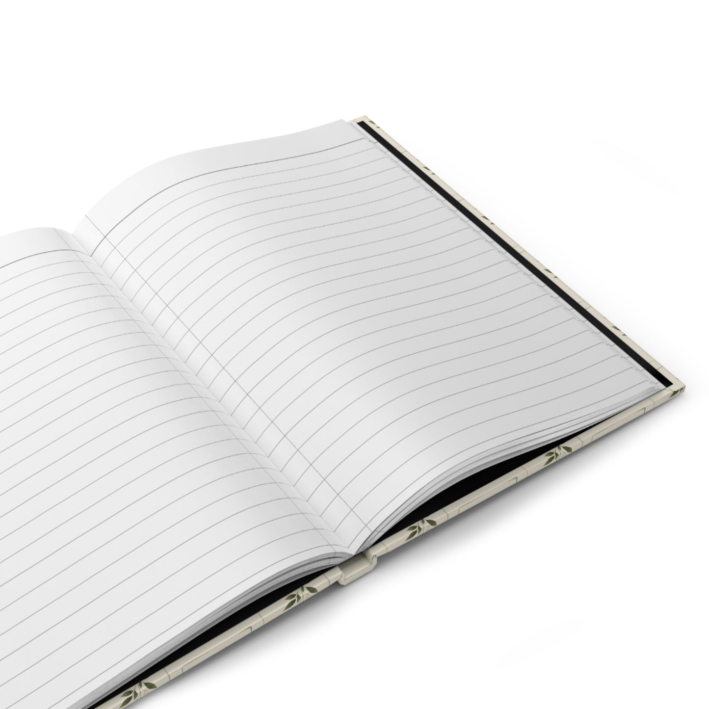 Botanical Pattern Hardcover Journal — Minimal Leaf Notebook for Notes & Daily Planning