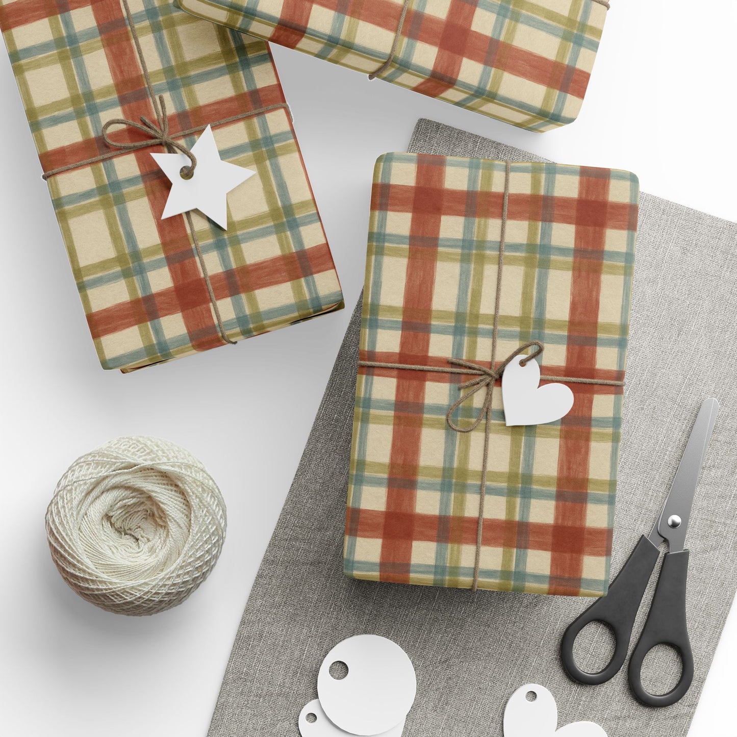 Cozy Plaid Wrapping Paper, Perfect for Holidays, Gifts, Birthdays, Christmas, Seasonal Celebrations, Craft Projects