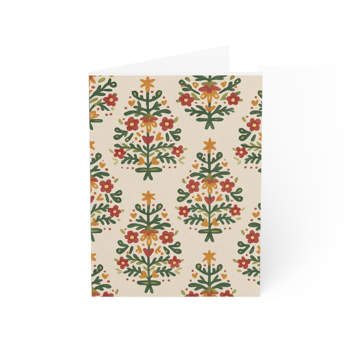 Festive Greeting Cards Set for Holidays, Floral Holiday Cards, Christmas Cards, Handmade Cards, Seasonal Greeting Card Collection