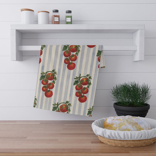 Vintage Tomato Print Tea Towels, Rustic Kitchen Decor, Farmhouse Style, Cooking Gift, Eco-Friendly Cotton, Home Essentials