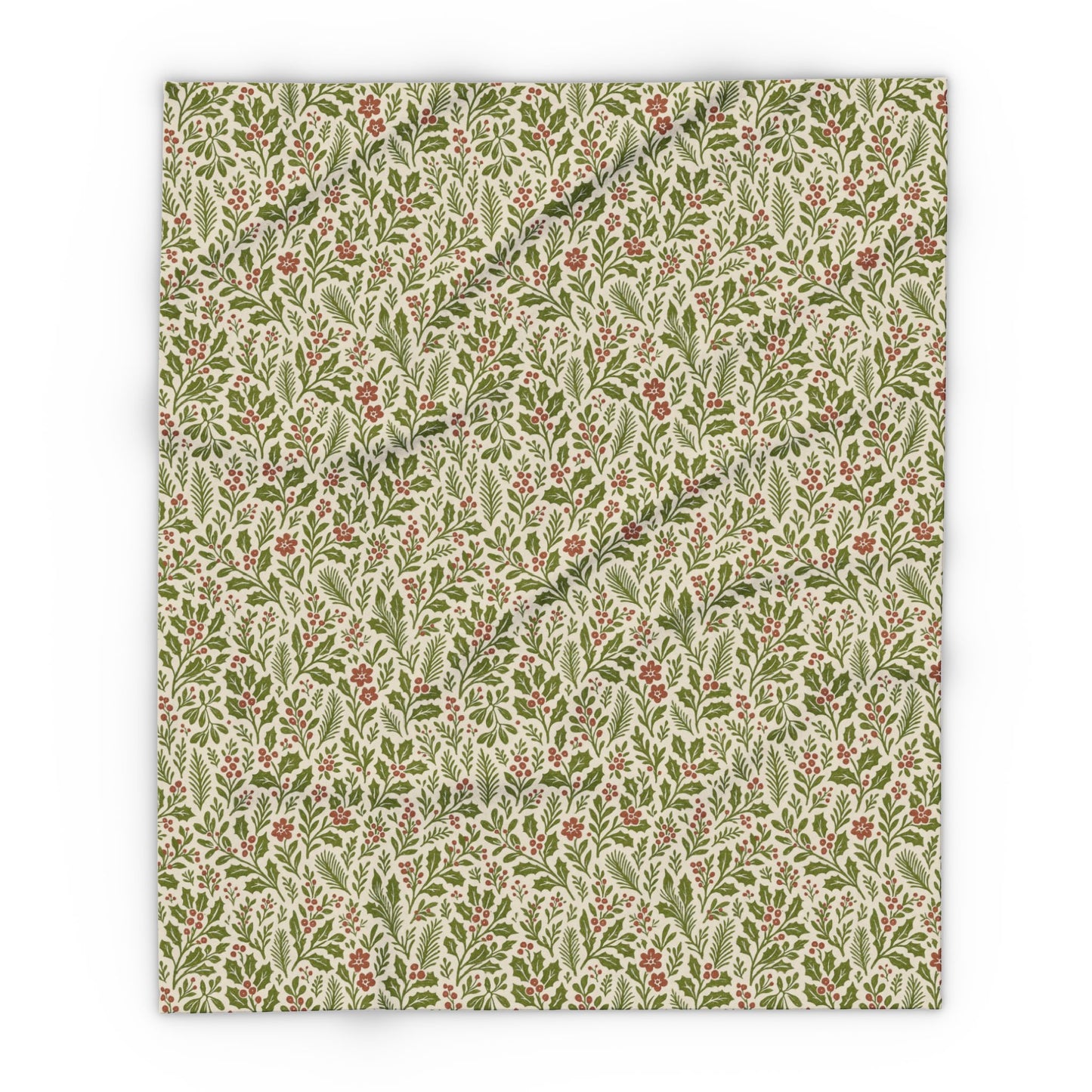Cozy Arctic Fleece Blanket with Floral Pattern