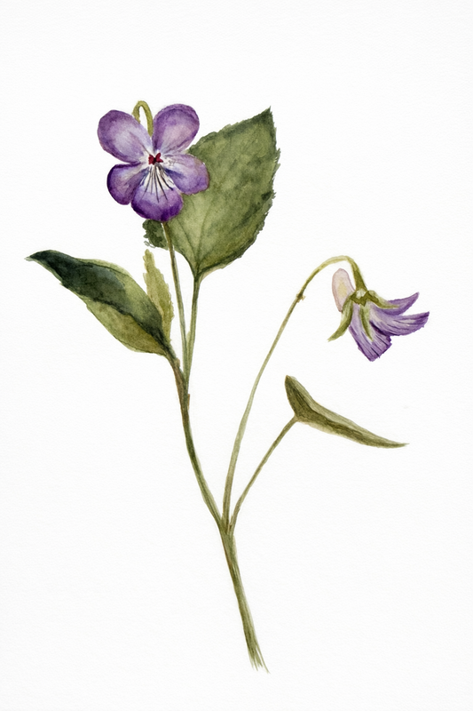 Even So - Original Violet Watercolor