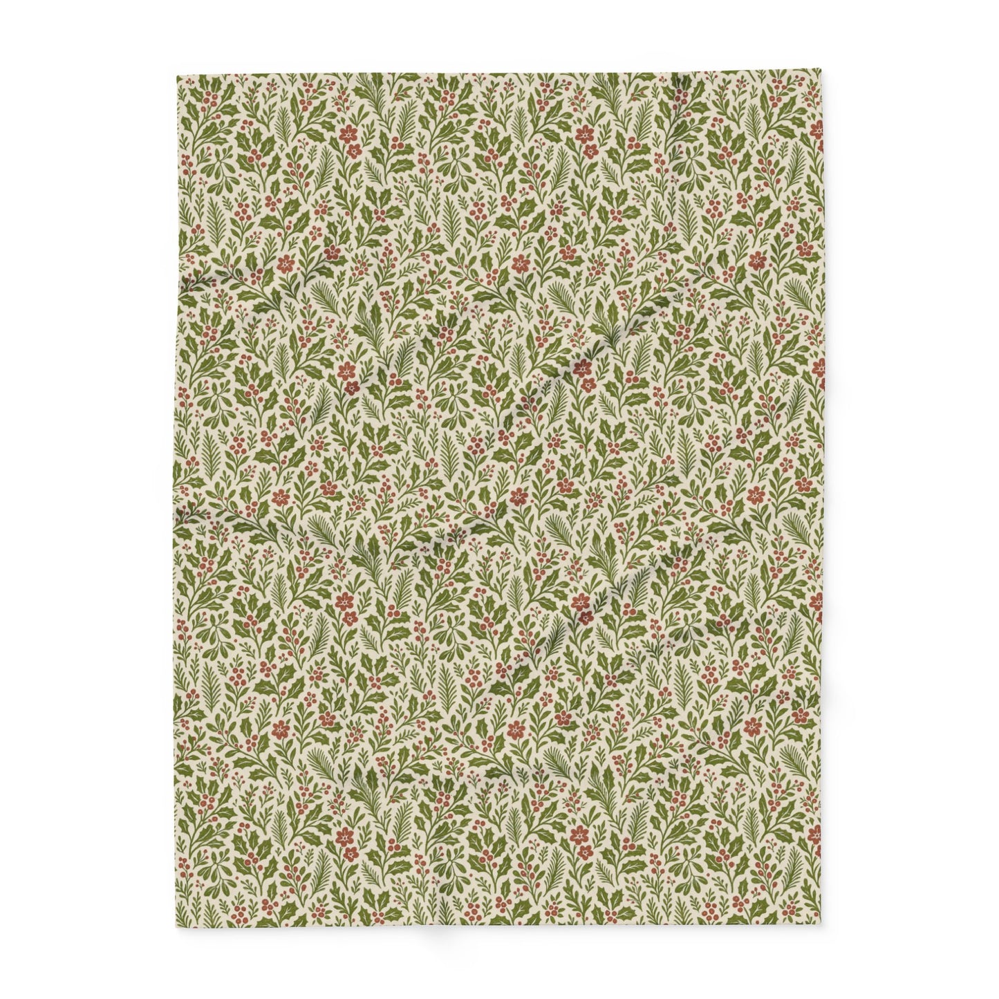 Cozy Arctic Fleece Blanket with Floral Pattern
