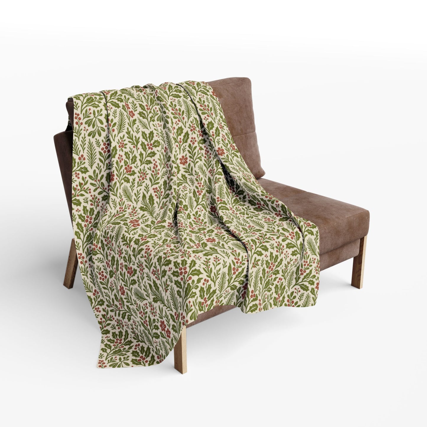 Cozy Arctic Fleece Blanket with Floral Pattern