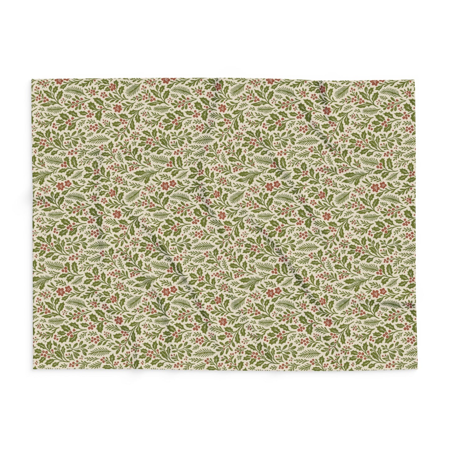 Cozy Arctic Fleece Blanket with Floral Pattern