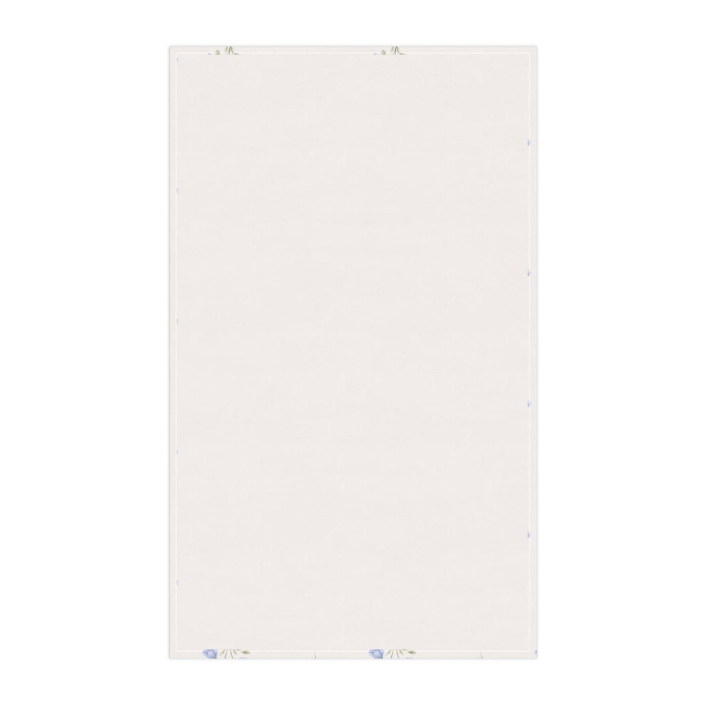 Floral Tea Towel — Blue Wildflower Cotton Kitchen Towel