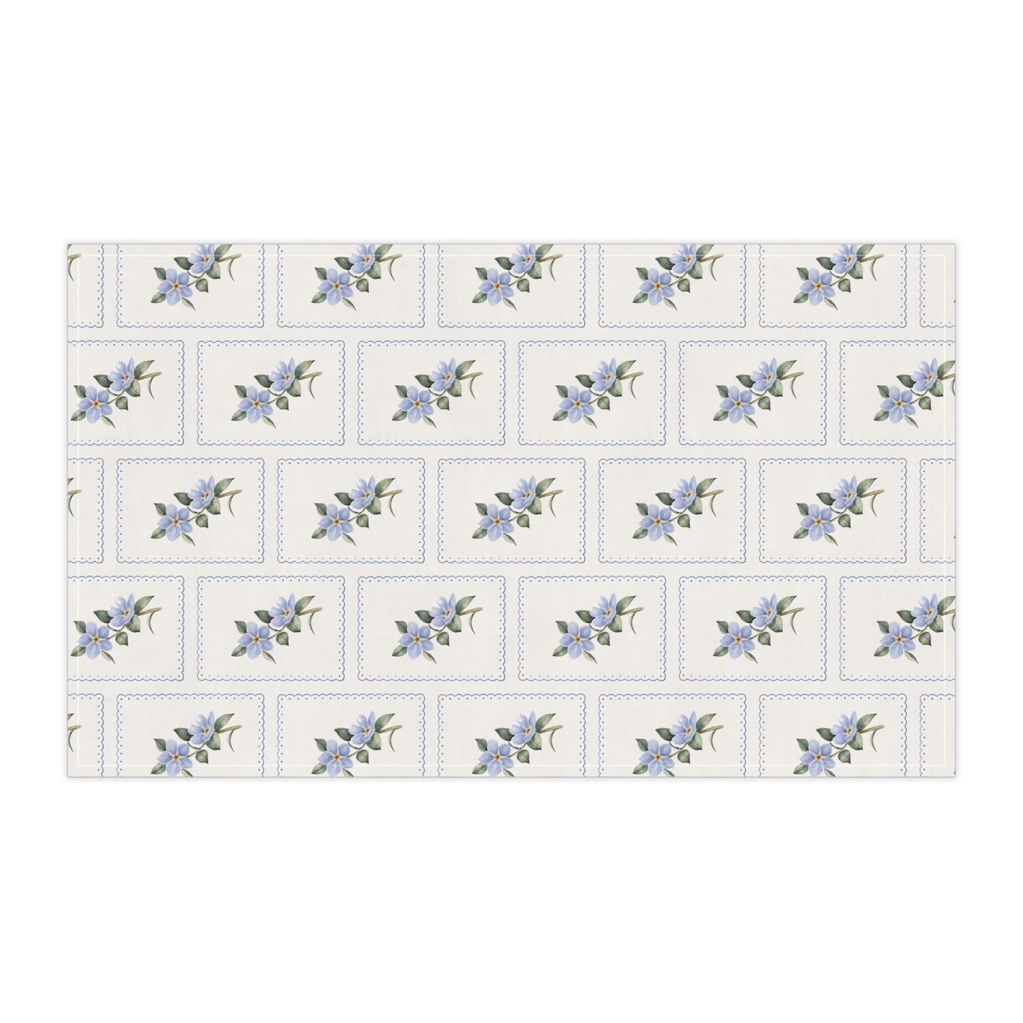 Blue Floral Patchwork Tea Towel — Cottage Kitchen Linen