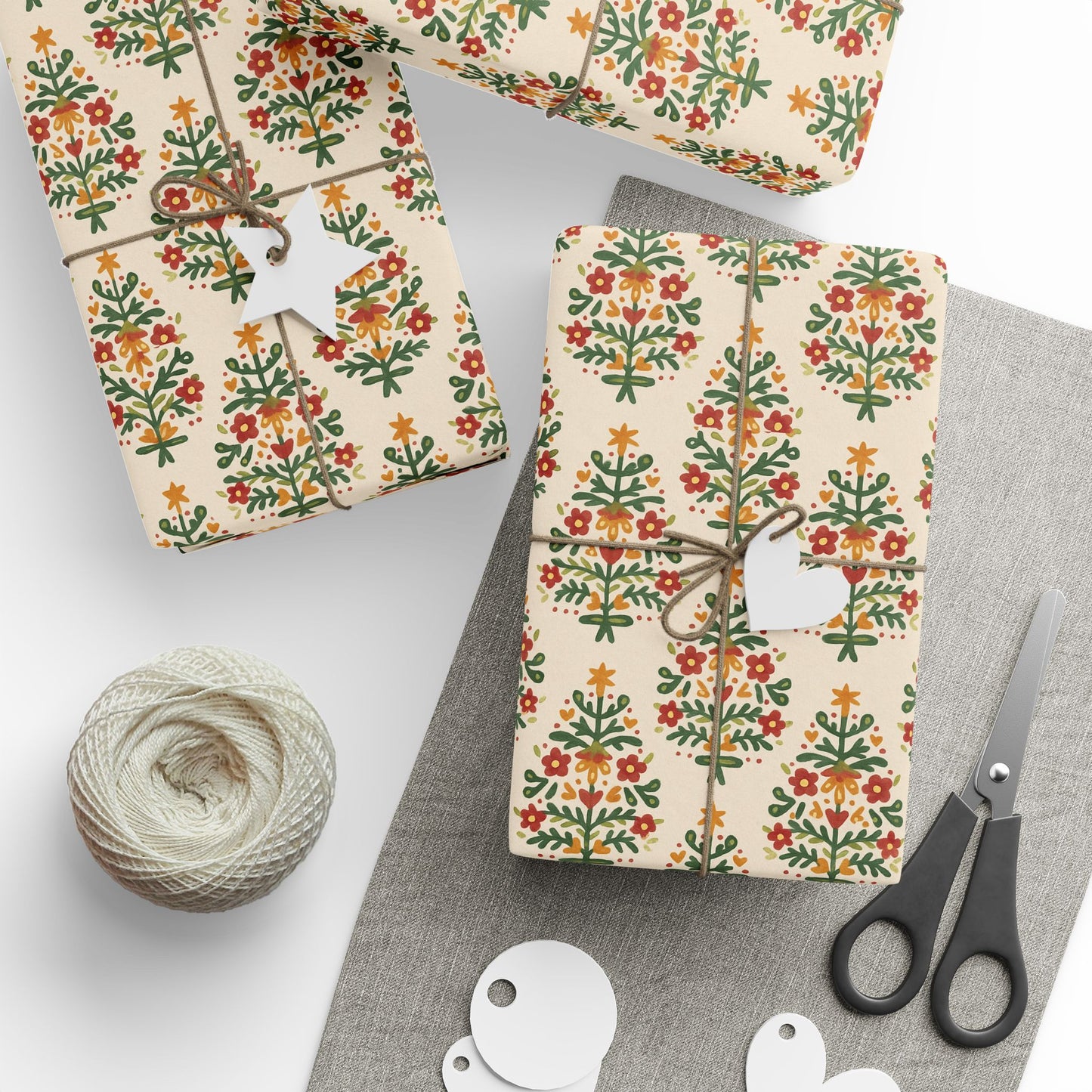 Floral Wrapping Paper, Artisan Gift Wrap, Eco-Friendly Packaging, Birthday Wrap, Holiday Gift Wrap, Vintage Pattern
