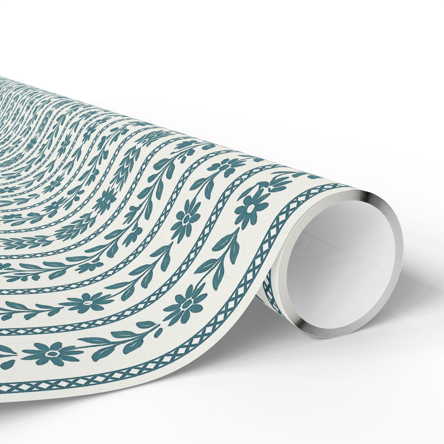 Festive Wrapping Paper Roll, Eco-Friendly Gift Wrap, Vintage Floral Design, Holiday, Birthday, Celebration, Sustainable Packaging