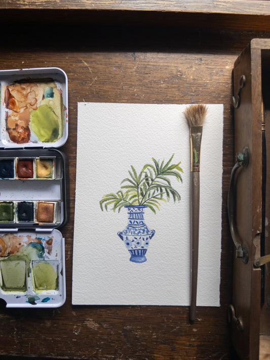 Blue Vase Collection- Palm