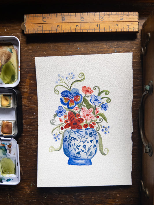 Blue Vase Collection - Pansy