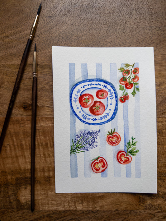 “Heirloom & Herb” – Original Watercolor (5x7)