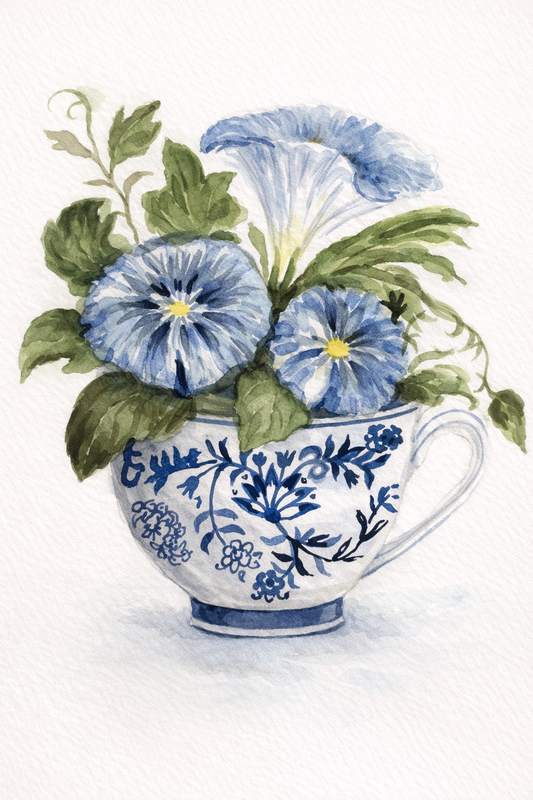 Morning Glory Tea Print