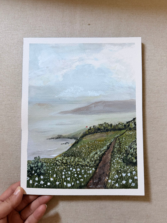 A Path by the Sea | Original 8x10 Painting