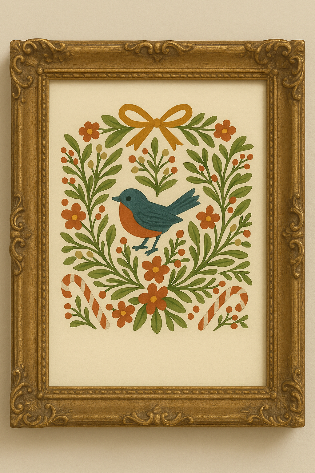 A Robin’s Holiday Wreath
