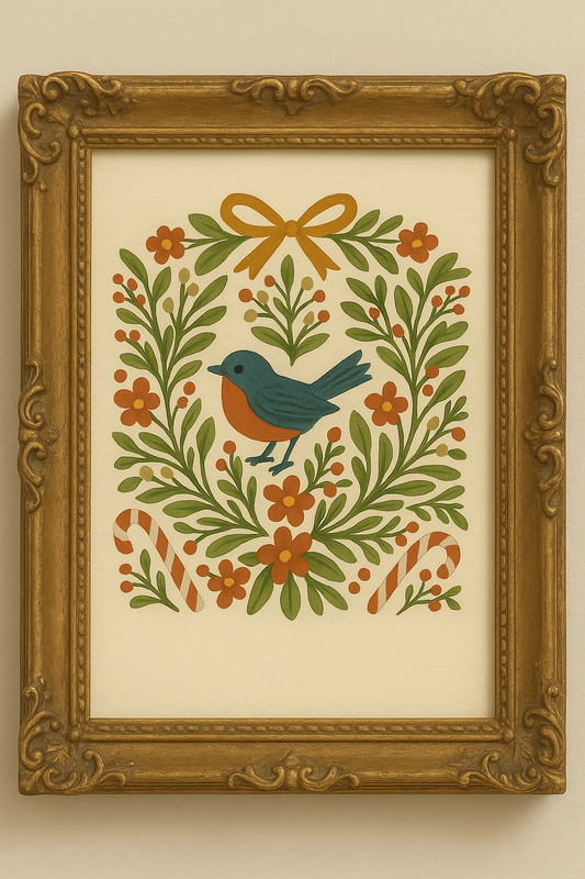 A Robin’s Holiday Wreath