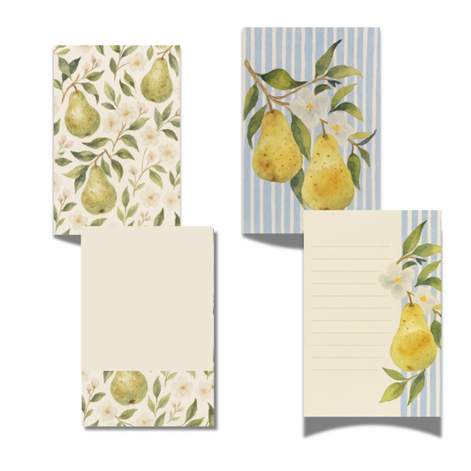 Pretty Pears Set of Note card Set (2 designs)