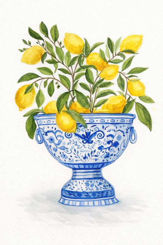 Lemon Vase Digital Print